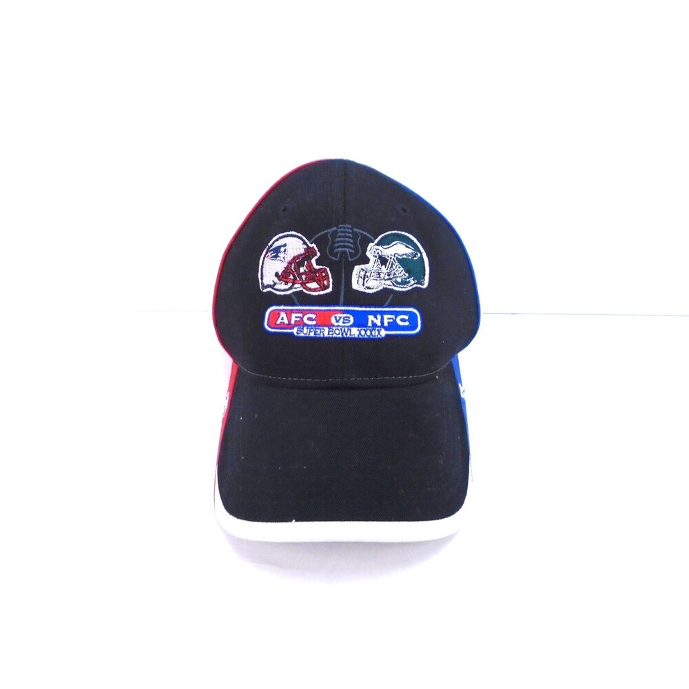 Reebok AFC Vs NFC Eagles Patriots NFL Super Bowl XXXIX Strapback Hat Cap